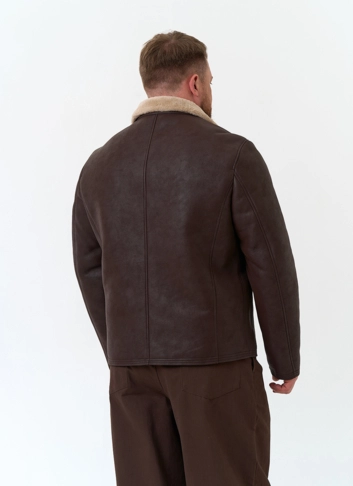 Мужская дубленка из эко замши фото
