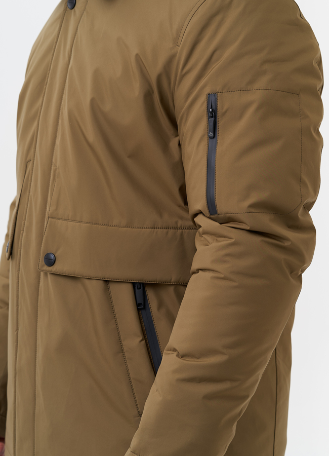 Парка мужская на мехе из волка модель № 29069 универмаг малина