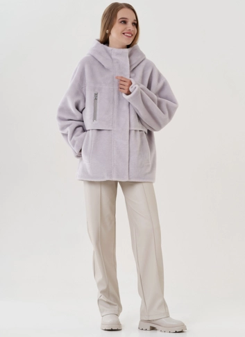Полупальто женское с капюшоном