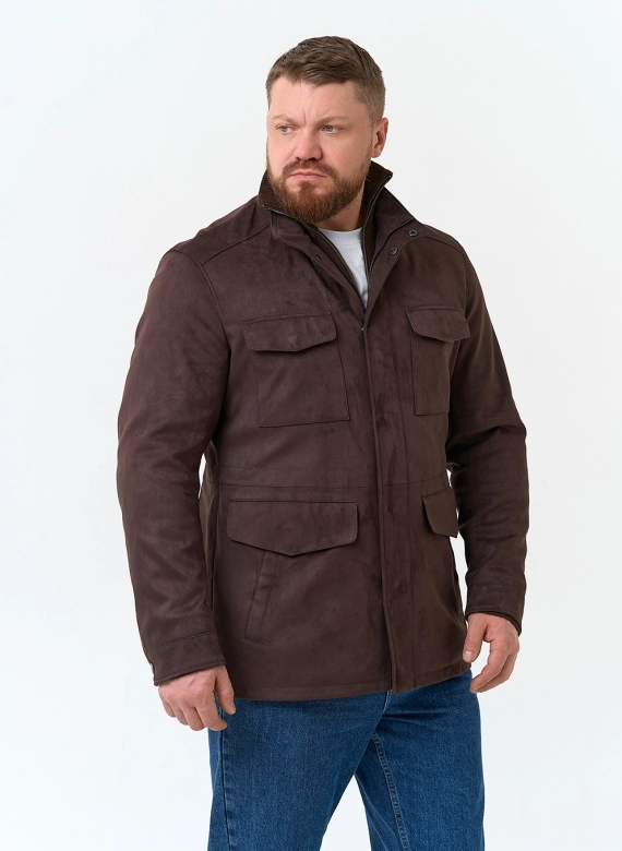 Мужская парка из эко замши фото