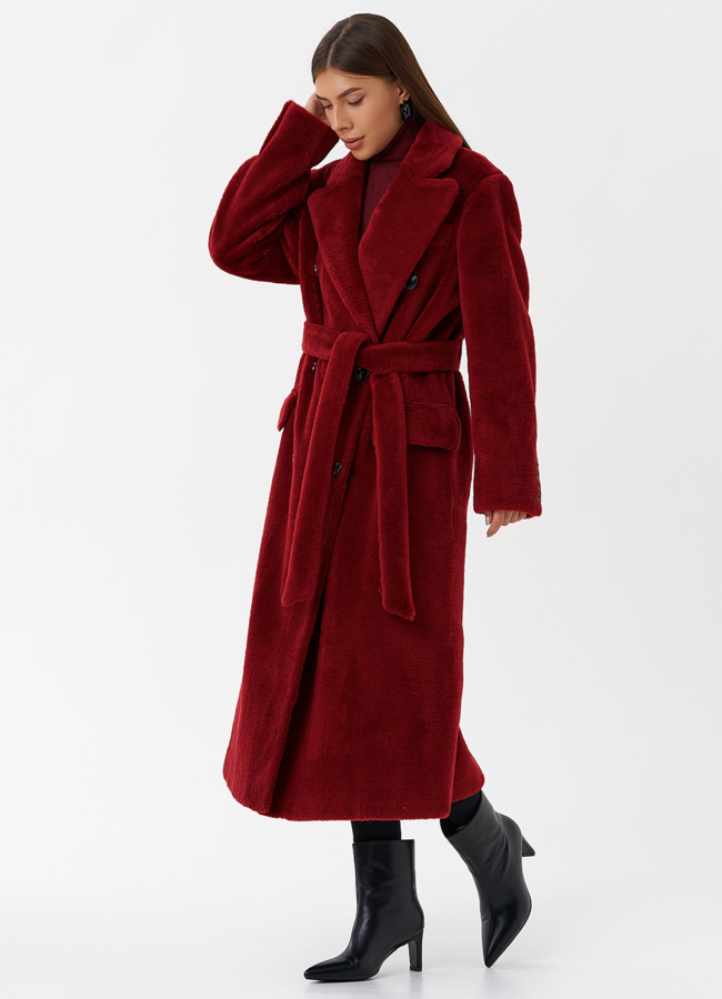 Пальто из шерсти с английским воротником модель № 28674 в рассрочку