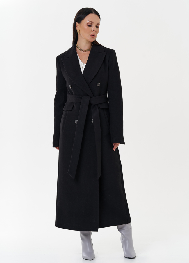 Классическое пальто с английским воротником модель № 27679 в кредит
