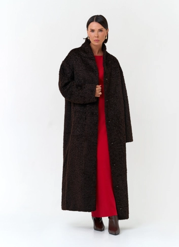 Женское пальто из эко меха